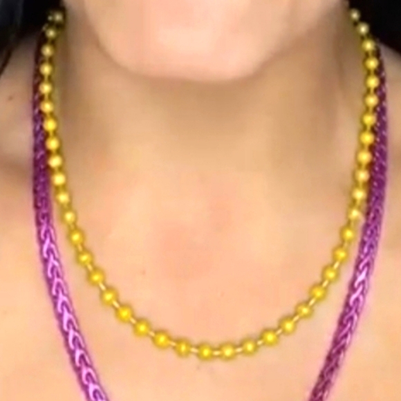 By Alexa Rae NWT Mini Great Balls Of Fire Necklace in Shimmer Citrus - Picture 1 of 9